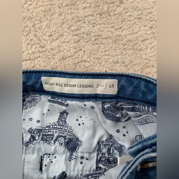 Pilcro and the Letterpress by Anthropologie Size 28 High Rise Denim Leggings - Picture 4 of 11